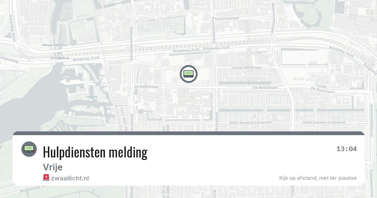 Hulpdiensten melding — 30 jul 2026