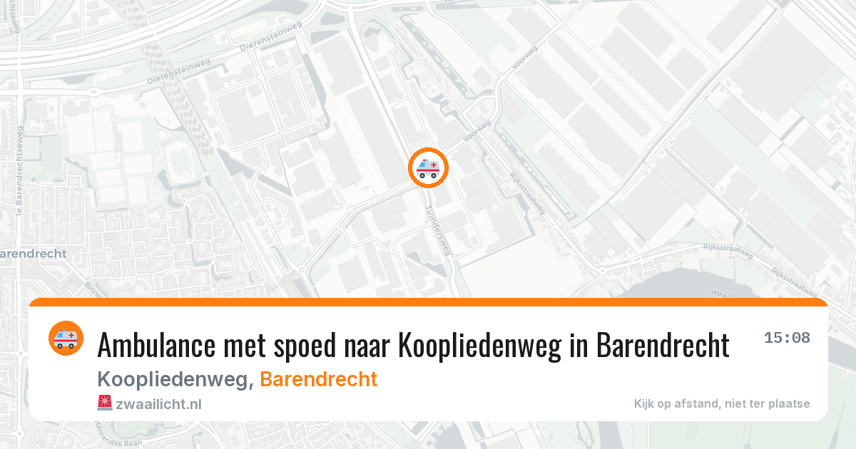 Ambulance met spoed naar Koopliedenweg in Barendrecht — 24 mei 2026