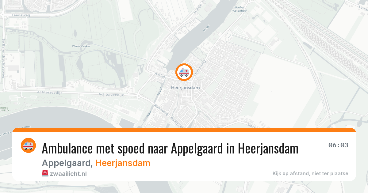 Ambulance met spoed naar Appelgaard in Heerjansdam — 19 apr 2026