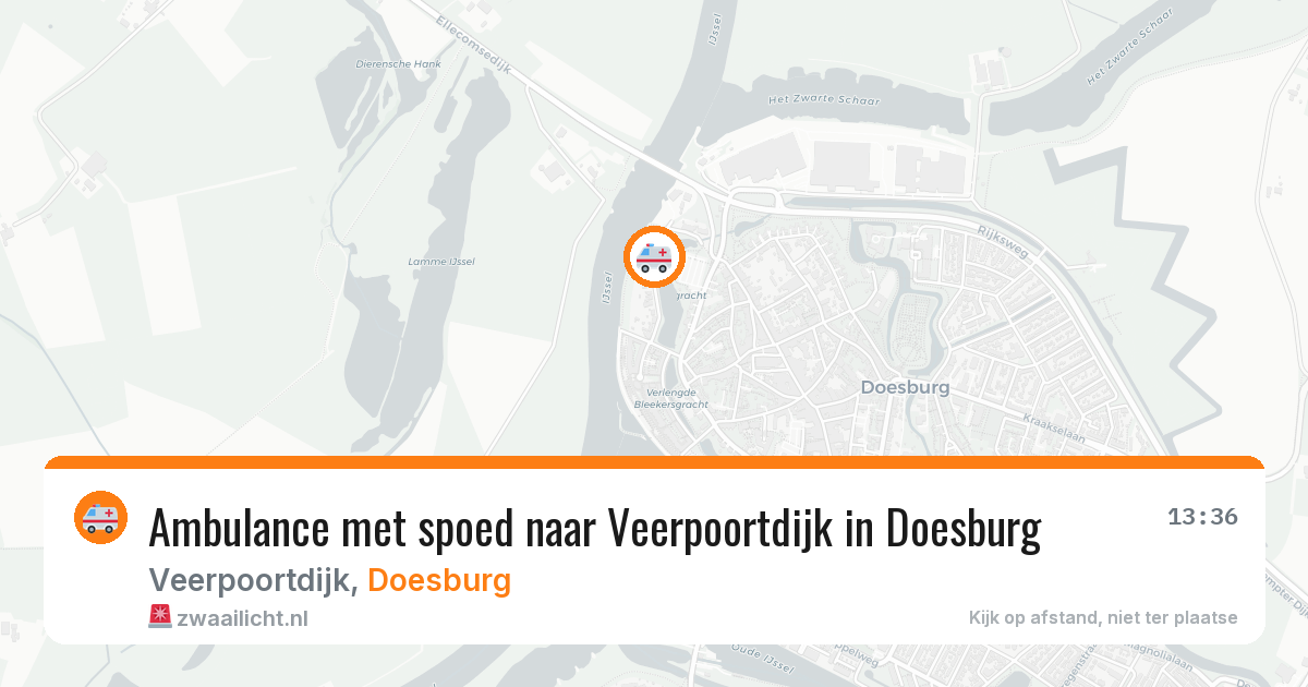Ambulance met spoed naar Veerpoortdijk in Doesburg — 31 mei 2026