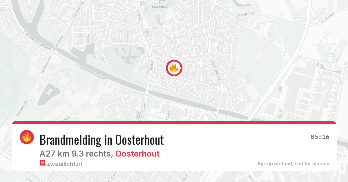 Brandmelding in Oosterhout — 30 jul 2026