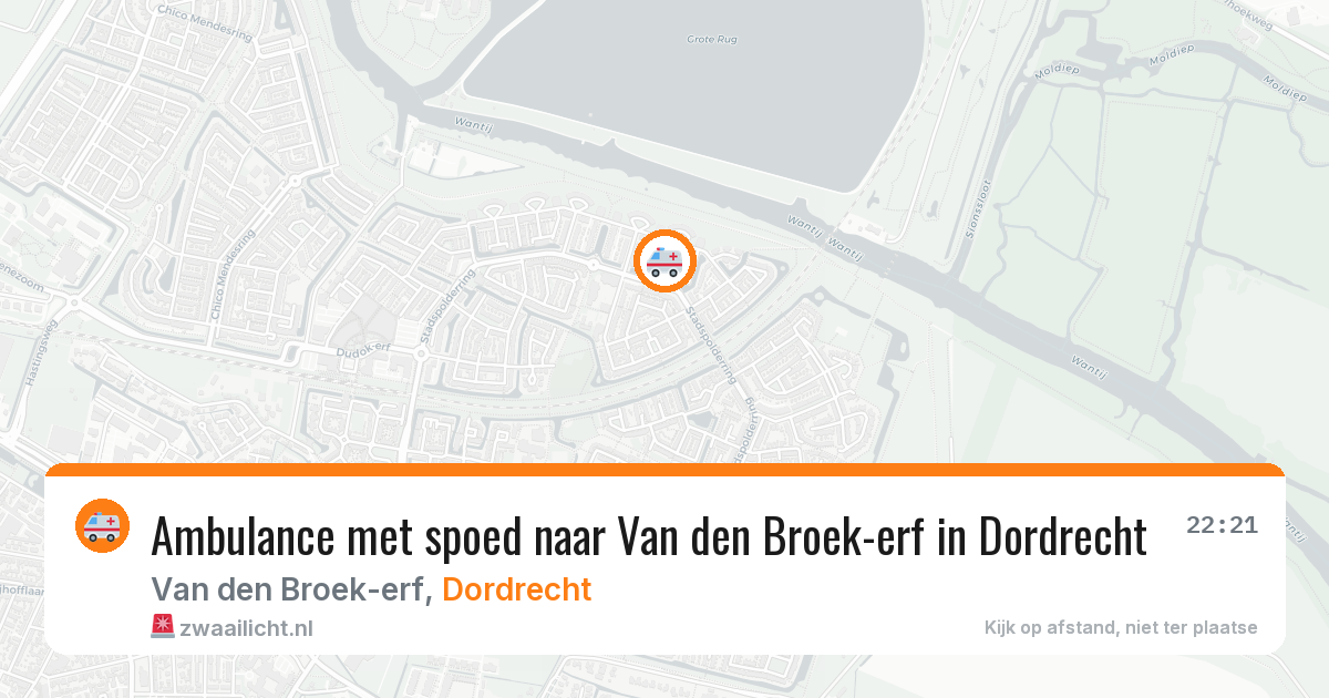 Ambulance met spoed naar Van den Broek-erf in Dordrecht — 27 jun 2026