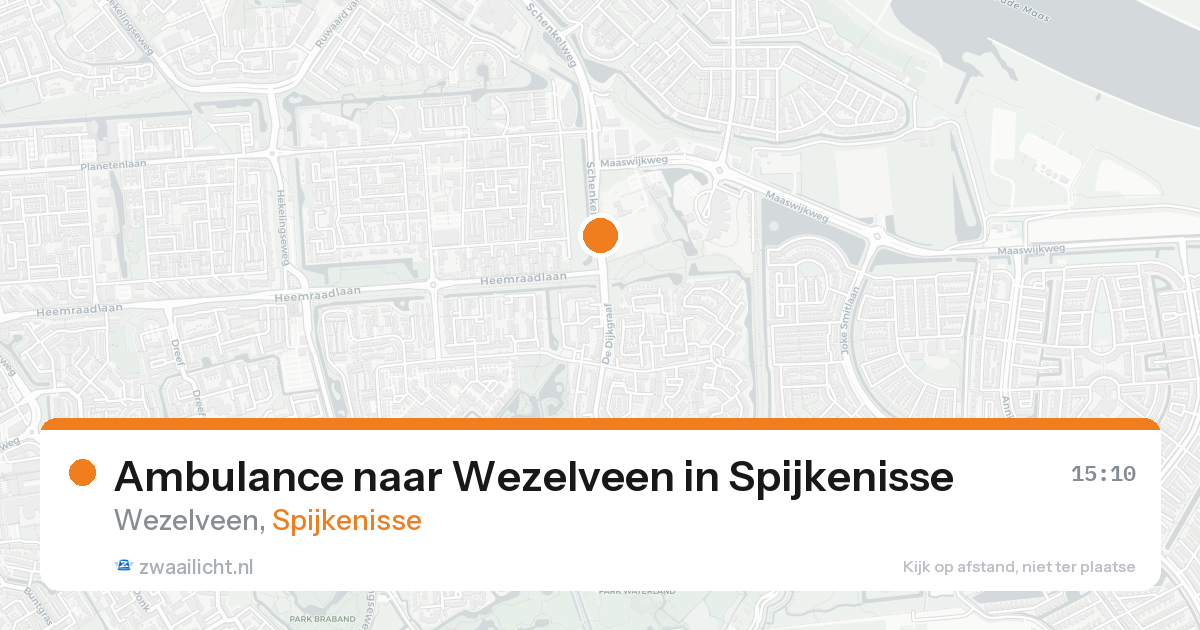 Ambulance naar Wezelveen in Spijkenisse — 8 jul 2026