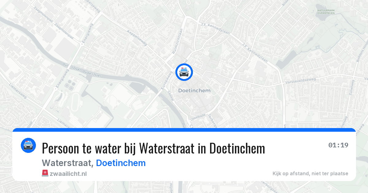 Persoon te water bij Waterstraat in Doetinchem — 28 jun 2026