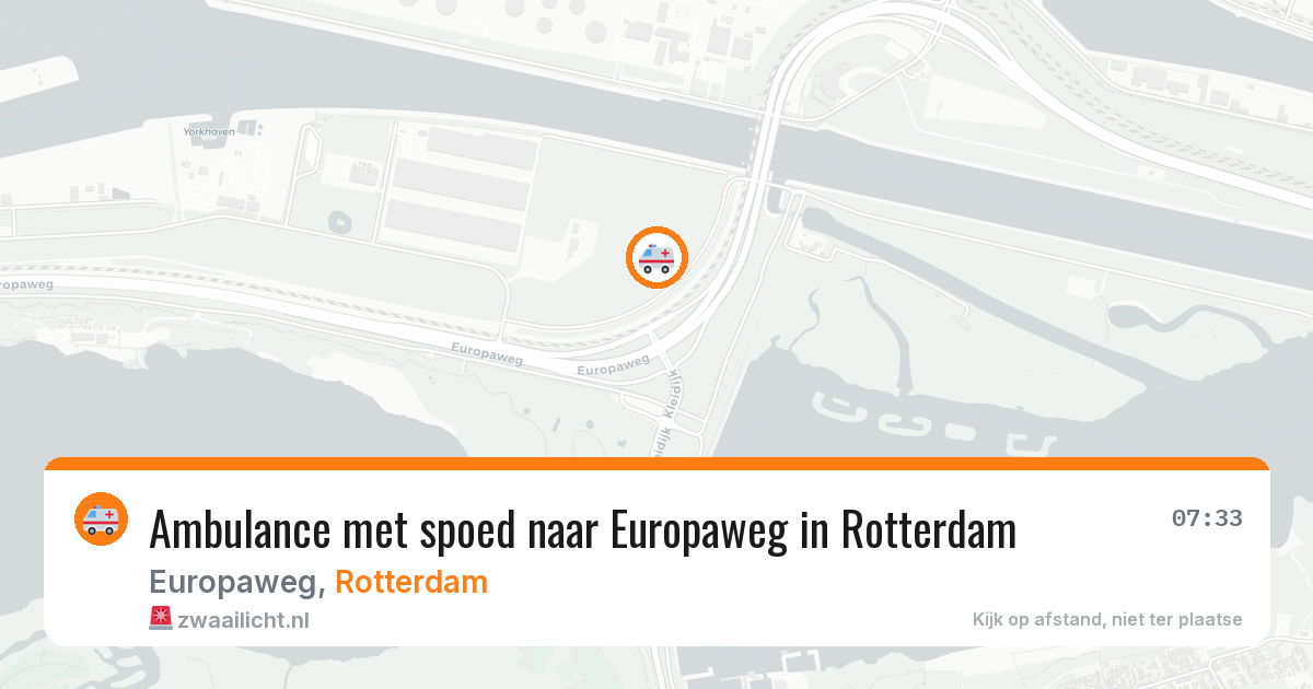 Ambulance met spoed naar Europaweg in Rotterdam — 26 jun 2026
