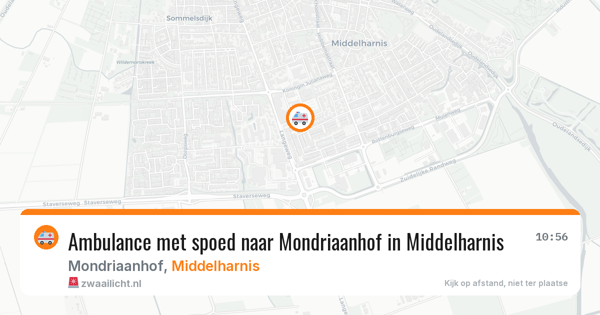 Ambulance met spoed naar Mondriaanhof in Middelharnis — 13 jun 2026