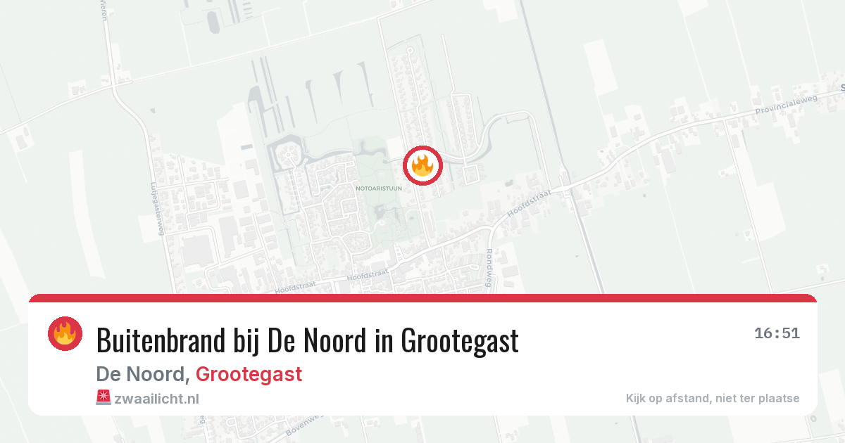Buitenbrand bij De Noord in Grootegast — 3 jul 2026