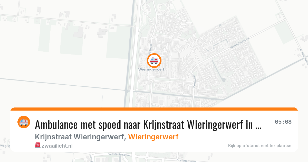 Ambulance met spoed naar Krijnstraat Wieringerwerf in Wieringerwerf — 5 mei 2026