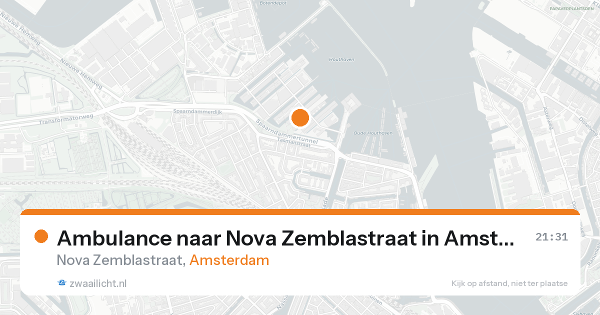 Ambulance naar Nova Zemblastraat in Amsterdam — 22 aug 2026