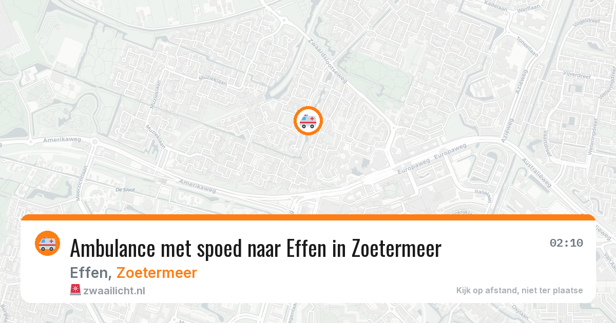Ambulance met spoed naar Effen in Zoetermeer — 13 jun 2026