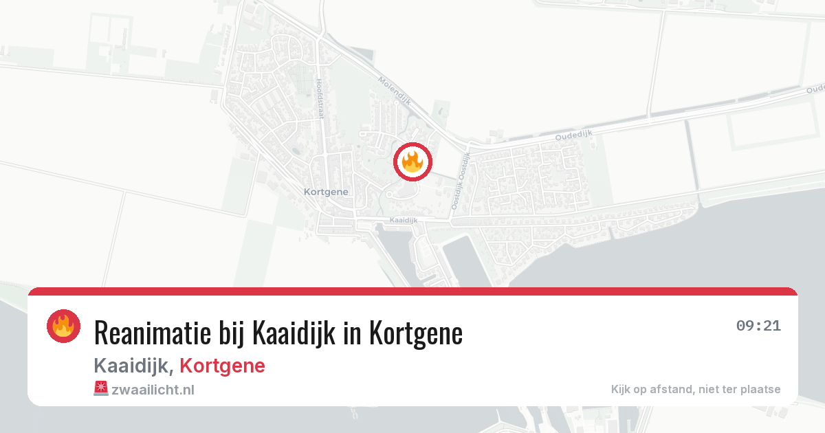 Reanimatie bij Kaaidijk in Kortgene — 23 mrt 2026