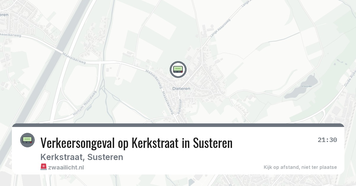 Verkeersongeval op Kerkstraat in Susteren — 6 jul 2026