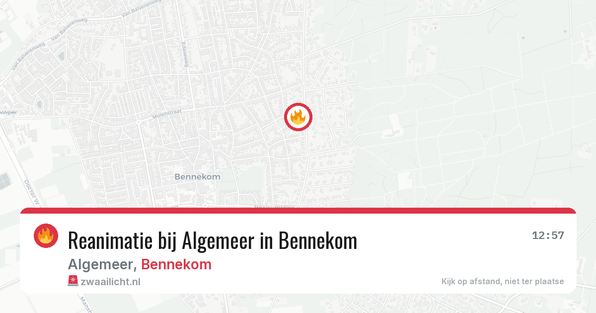 Reanimatie bij Algemeer in Bennekom — 8 aug 2026