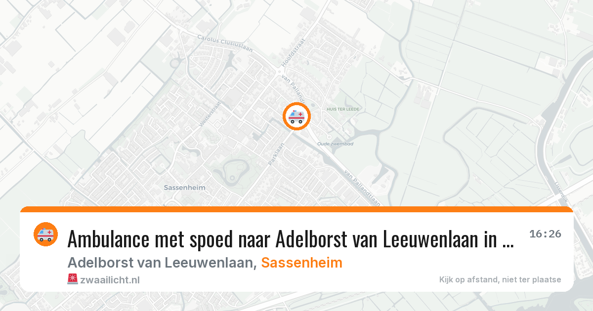 Ambulance met spoed naar Adelborst van Leeuwenlaan in Sassenheim — 13 mei 2026