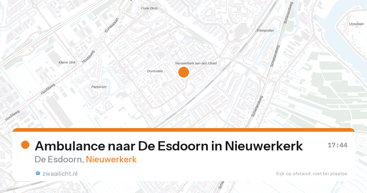 Ambulance naar De Esdoorn in Nieuwerkerk — 26 aug 2026