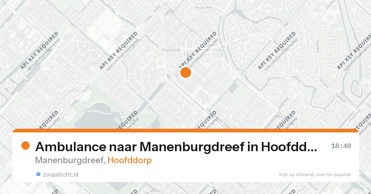 Ambulance naar Manenburgdreef in Hoofddorp — 26 aug 2026