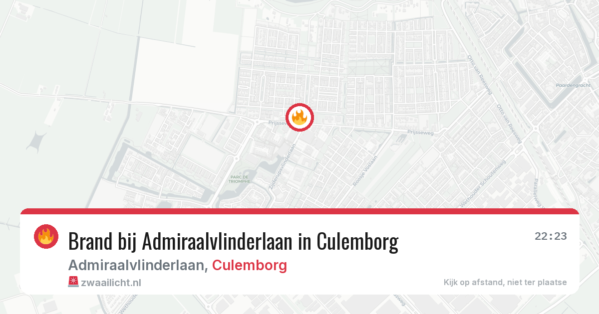 Brand bij Admiraalvlinderlaan in Culemborg — 19 jun 2026