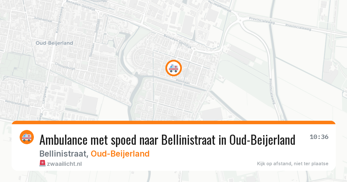 Ambulance met spoed naar Bellinistraat in Oud-Beijerland — 17 jun 2026