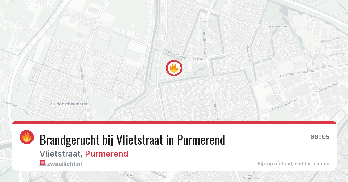 Brandgerucht bij Vlietstraat in Purmerend — 6 jun 2026