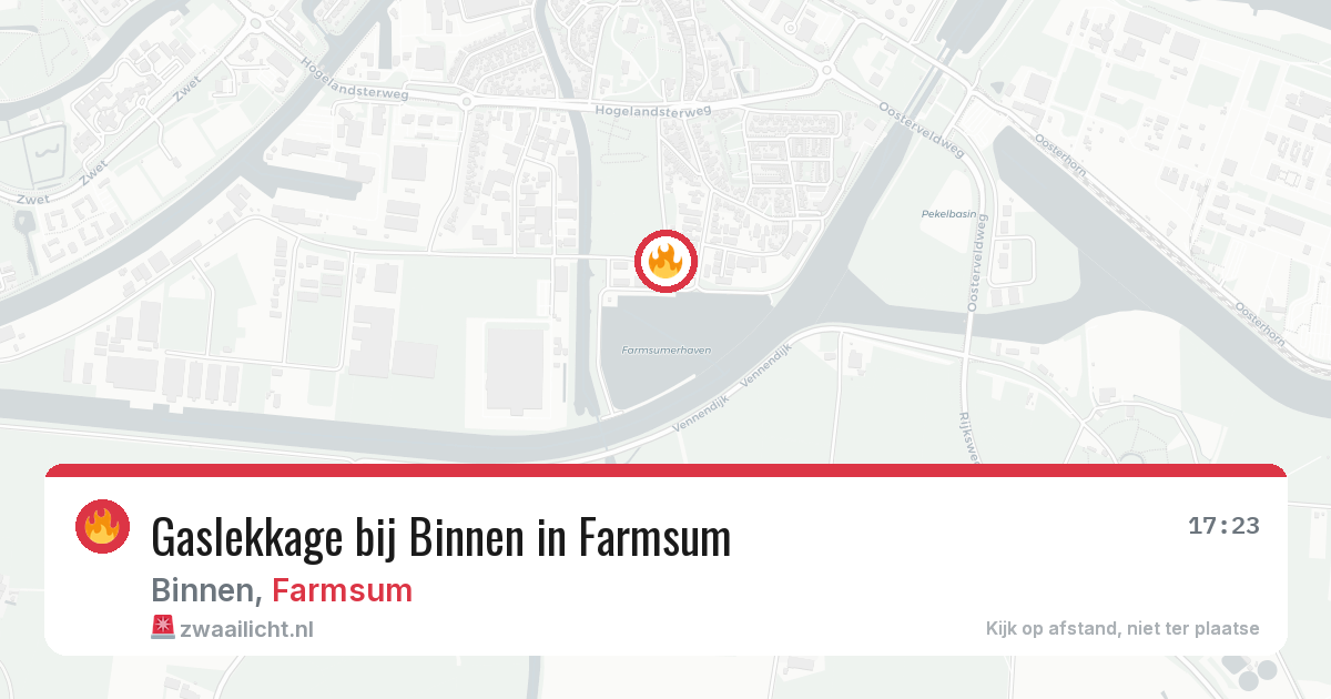 Gaslekkage bij Binnen in Farmsum — 5 mei 2026