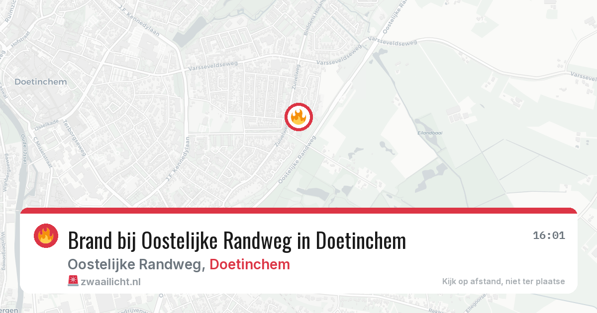 Brand bij Oostelijke Randweg in Doetinchem — 11 aug 2026