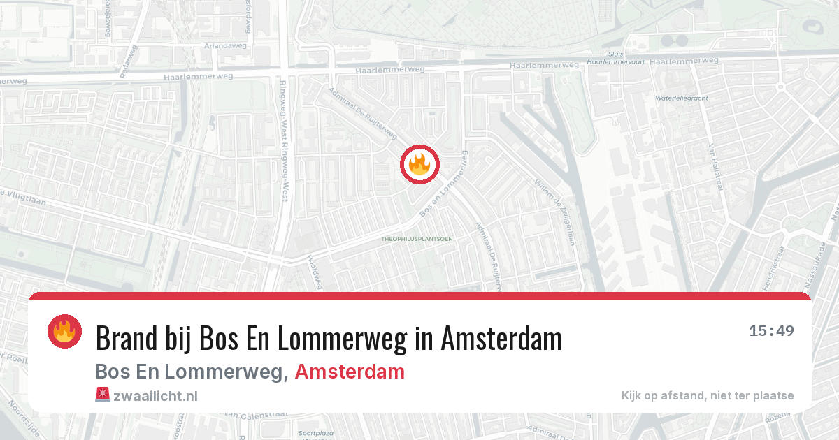 Brand bij Bos En Lommerweg in Amsterdam — 27 mei 2026