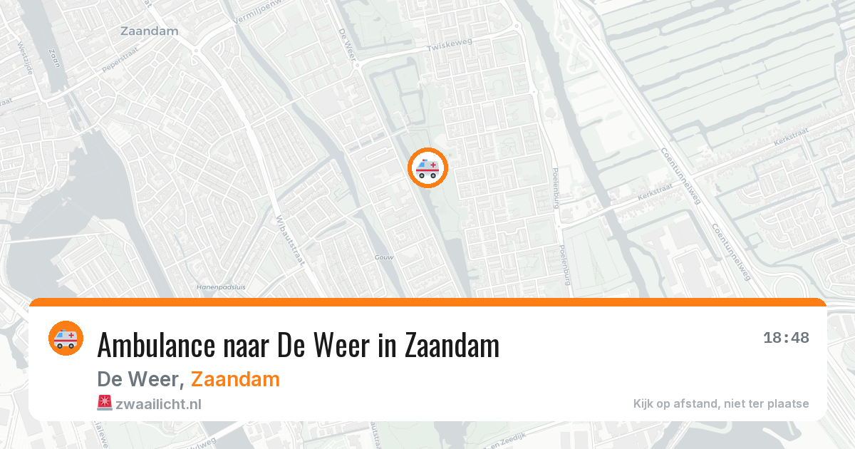 Ambulance naar De Weer in Zaandam — 7 mei 2026