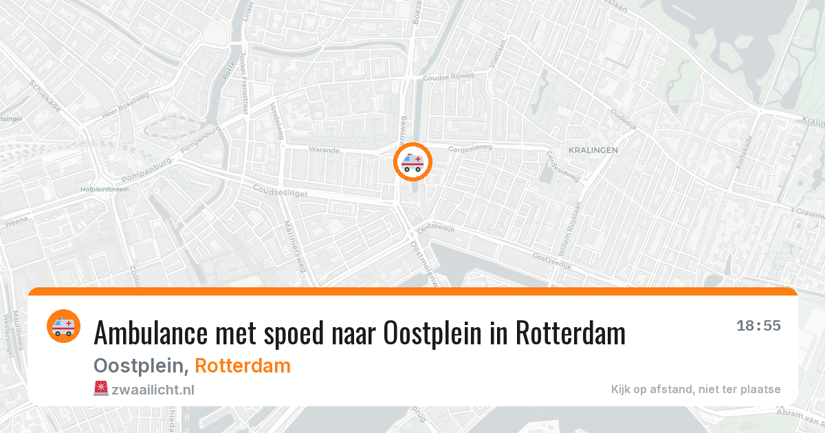Ambulance met spoed naar Oostplein in Rotterdam — 8 apr 2026
