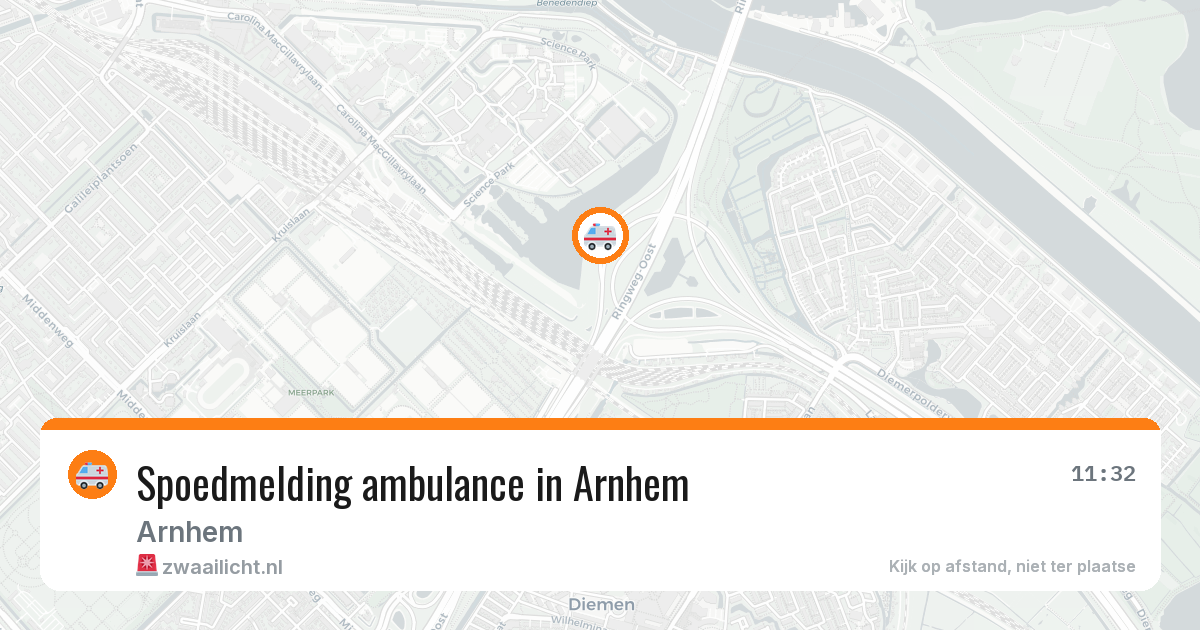 Spoedmelding ambulance in Arnhem — 12 aug 2026