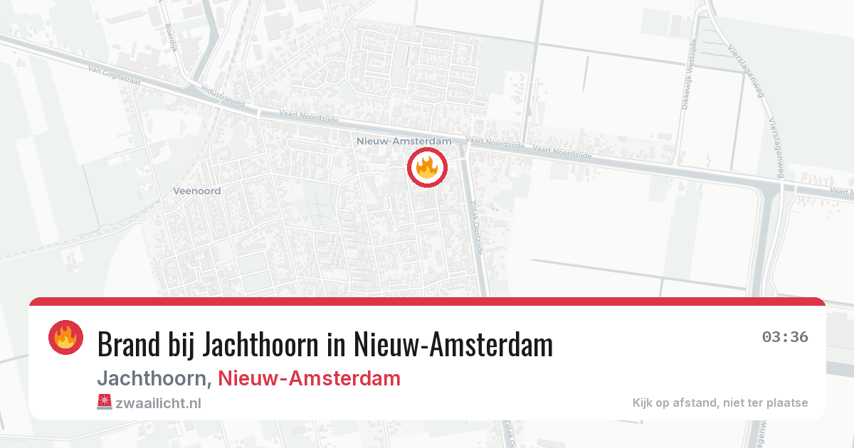 Brand bij Jachthoorn in Nieuw-Amsterdam — 10 jun 2026