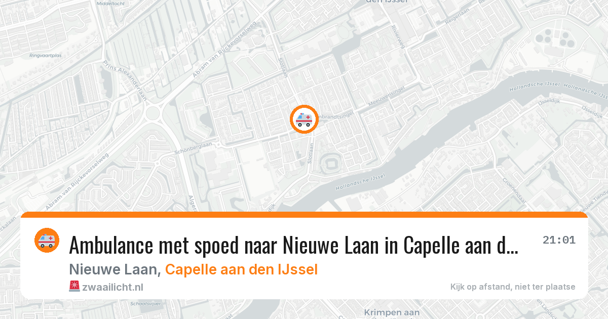 Ambulance met spoed naar Nieuwe Laan in Capelle aan den IJssel — 23 jan 2026