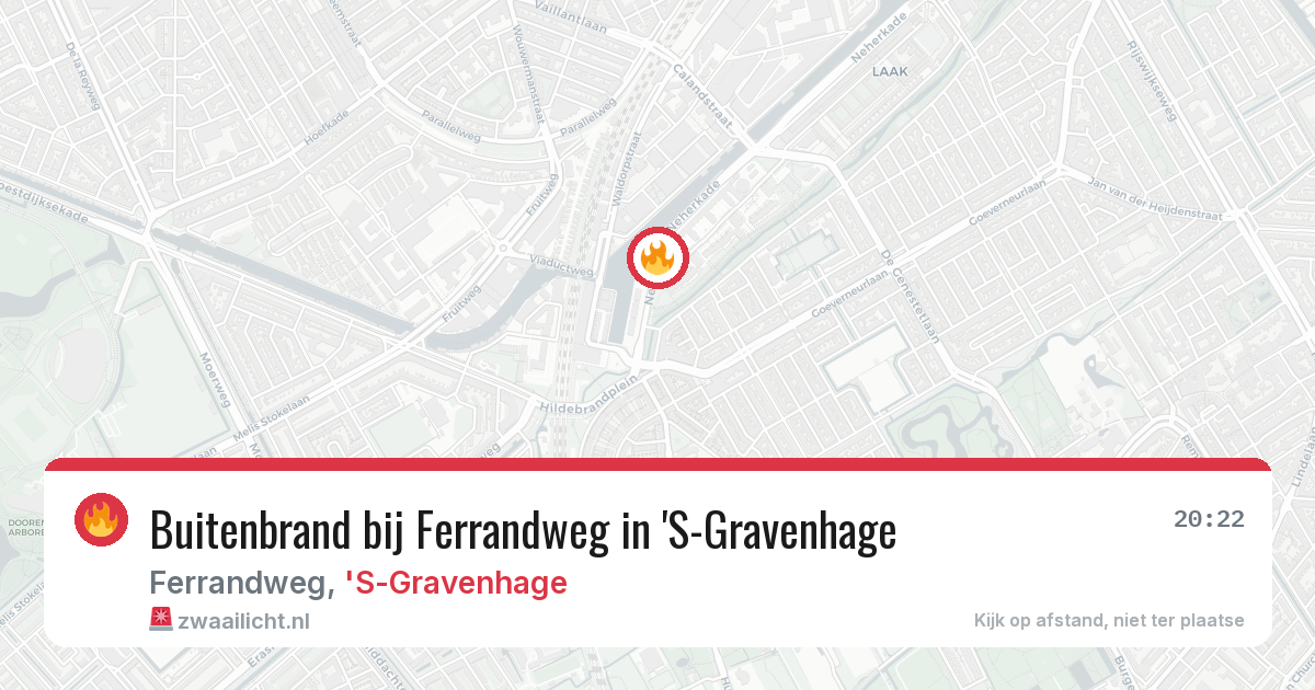 Buitenbrand bij Ferrandweg in 'S-Gravenhage — 14 jun 2026