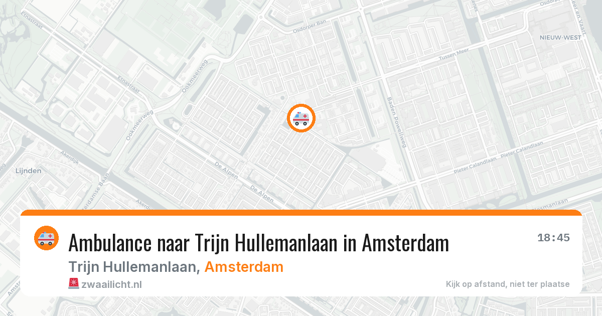 Ambulance naar Trijn Hullemanlaan in Amsterdam — 21 apr 2026