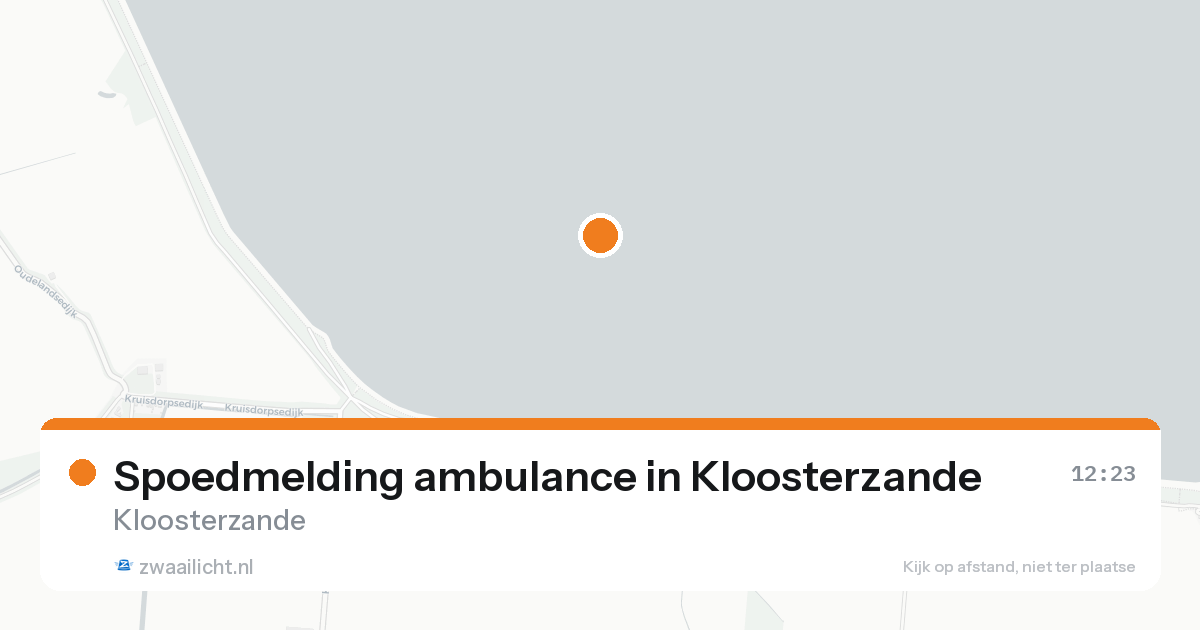 Spoedmelding ambulance in Kloosterzande — 12 aug 2026