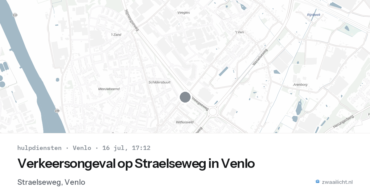 Verkeersongeval op Straelseweg in Venlo — 16 jul 2026