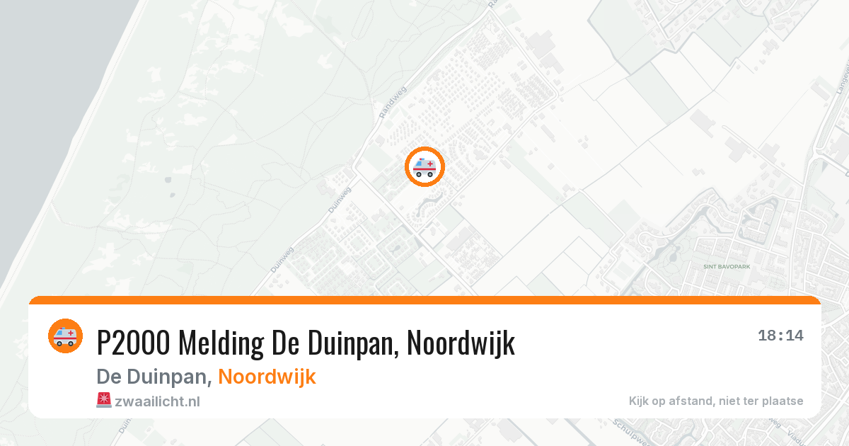 P2000 Melding De Duinpan, Noordwijk — 9 jun 2026