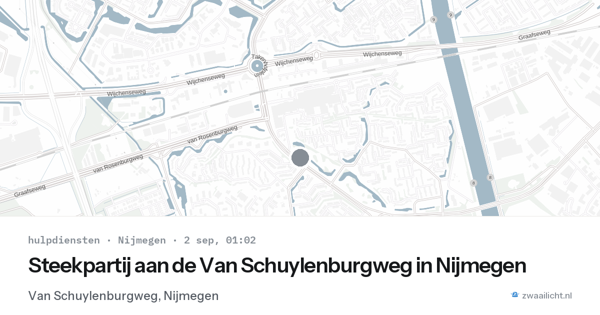 Steekpartij aan de Van Schuylenburgweg in Nijmegen — 1 sep 2026