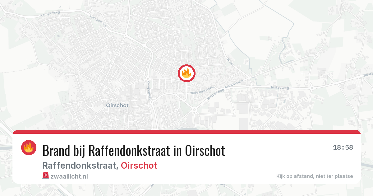 Brand bij Raffendonkstraat in Oirschot — 29 jul 2026
