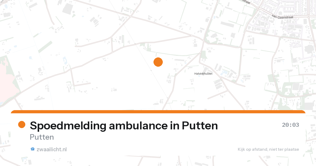 Spoedmelding ambulance in Putten — 26 aug 2026