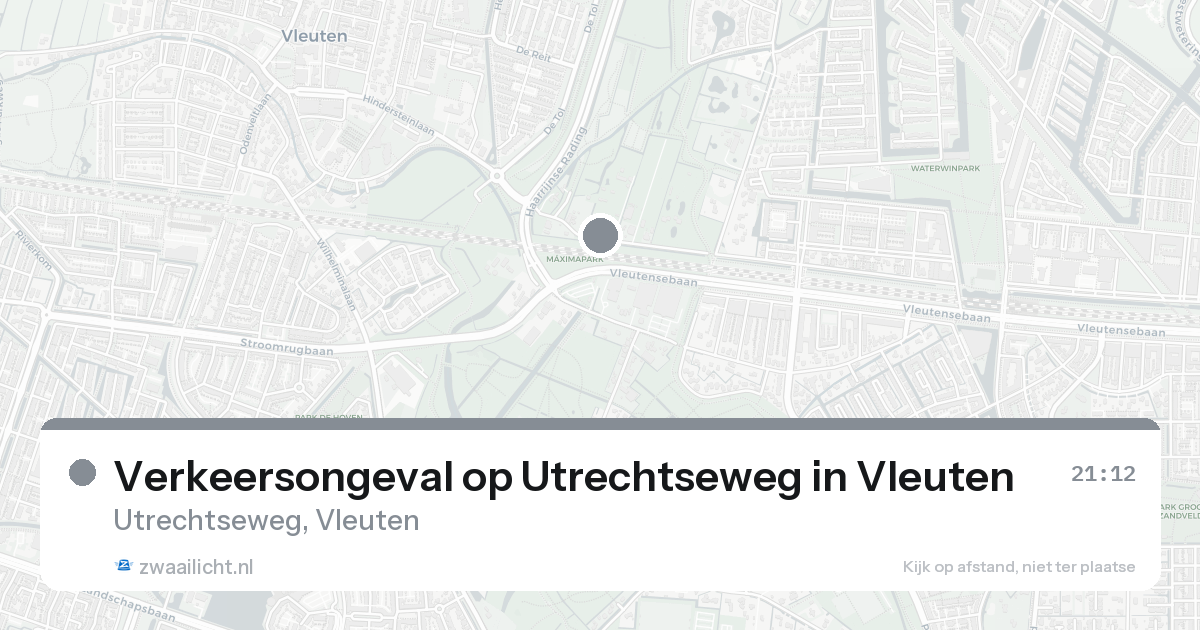 Verkeersongeval op Utrechtseweg in Vleuten — 31 jan 2026