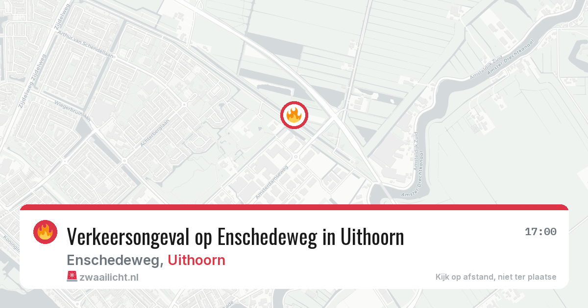 Verkeersongeval op Enschedeweg in Uithoorn — 10 jun 2026