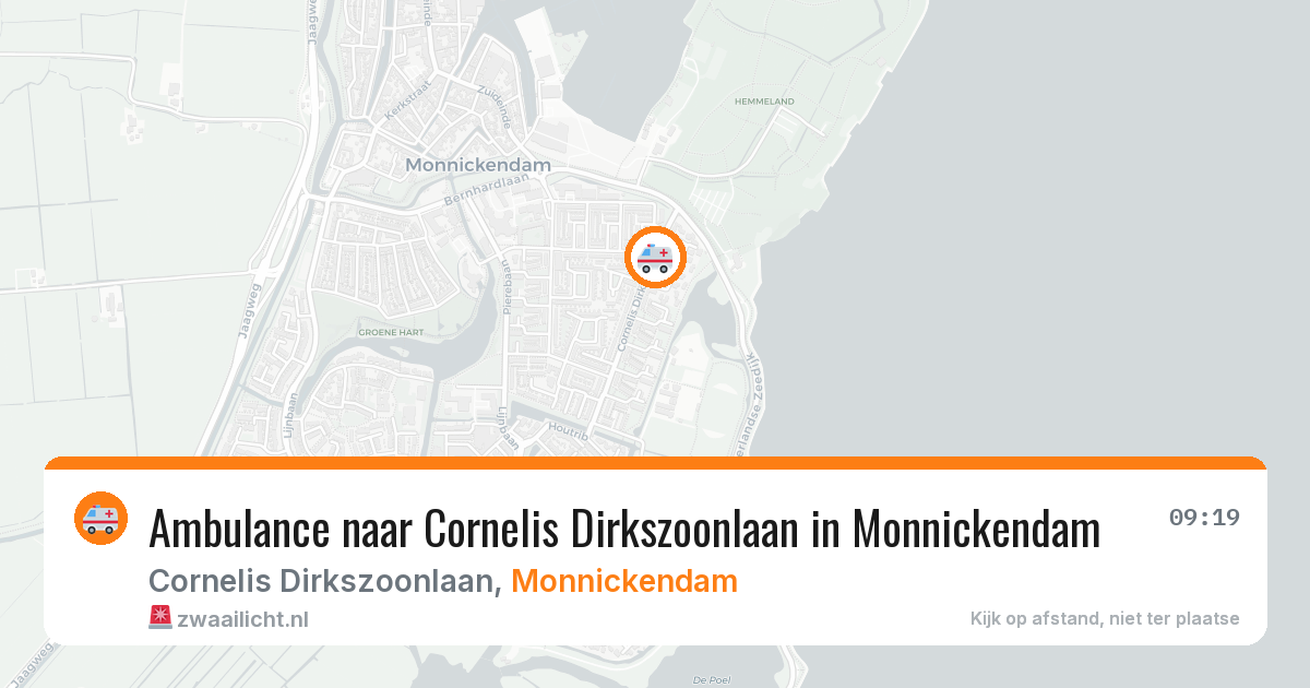 Ambulance naar Cornelis Dirkszoonlaan in Monnickendam — 26 mei 2026