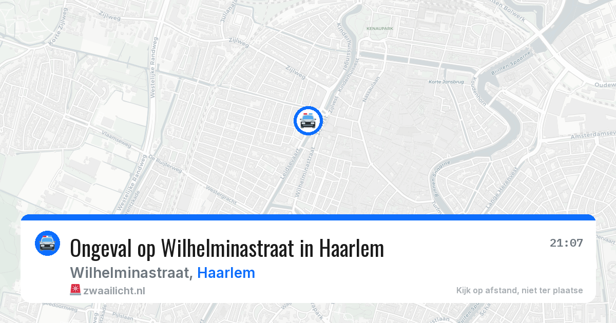 Ongeval op Wilhelminastraat in Haarlem — 14 aug 2026