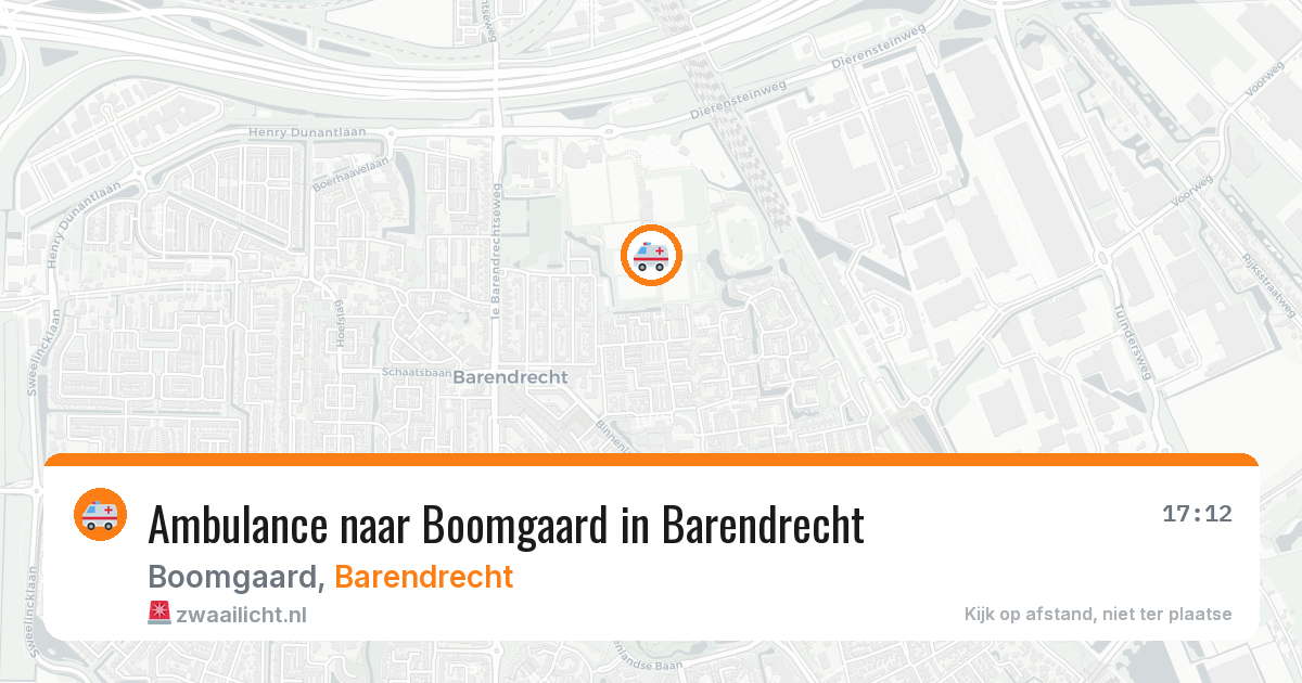 Ambulance naar Boomgaard in Barendrecht — 3 jul 2026