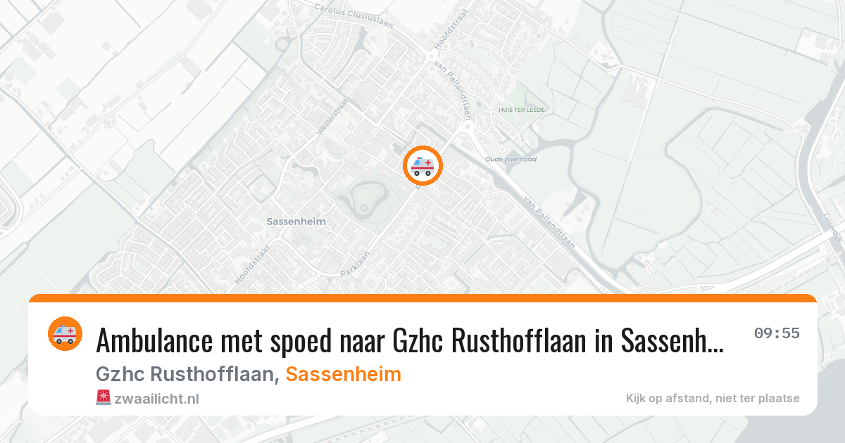 Ambulance met spoed naar Gzhc Rusthofflaan in Sassenheim — 3 feb 2026