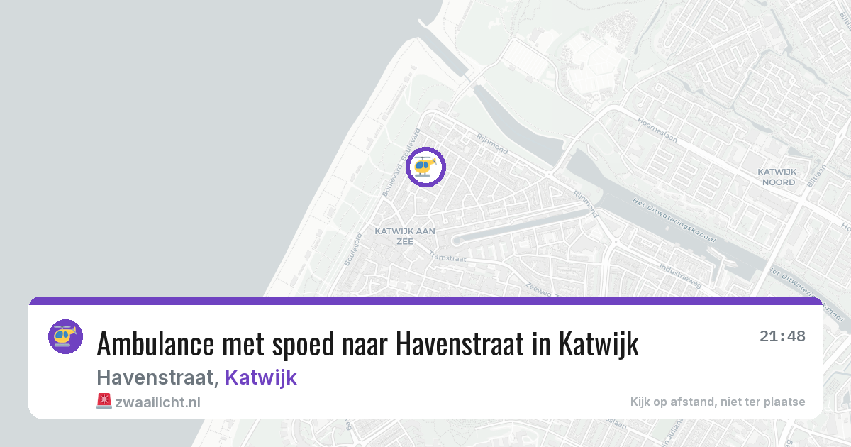 Ambulance met spoed naar Havenstraat in Katwijk — 28 mrt 2026
