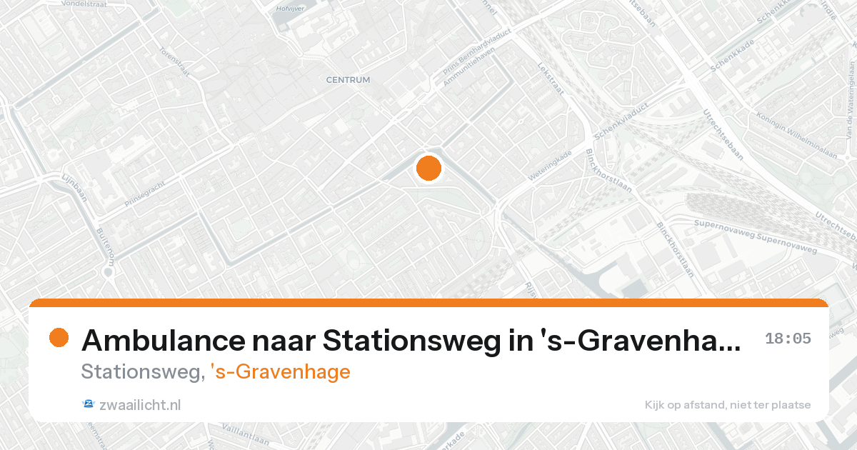 Ambulance naar Stationsweg in 's-Gravenhage — 17 aug 2026