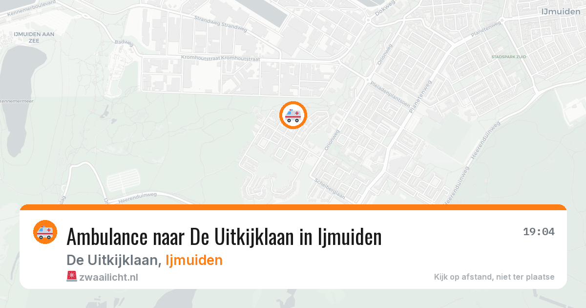 Ambulance naar De Uitkijklaan in Ijmuiden — 3 aug 2026