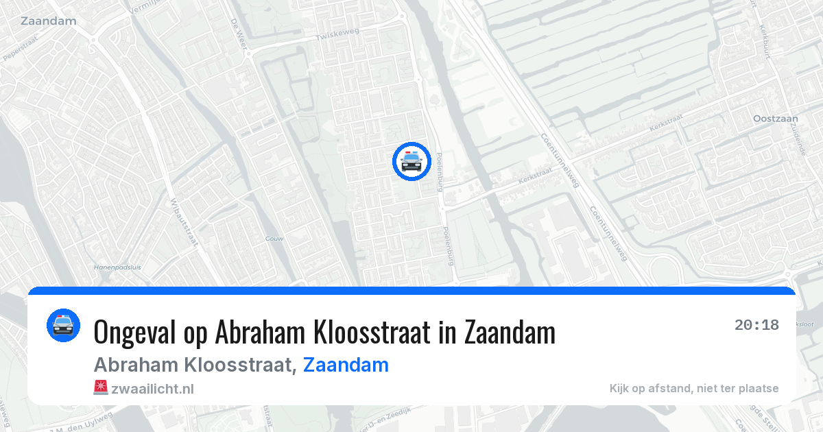 Ongeval op Abraham Kloosstraat in Zaandam — 28 mrt 2026