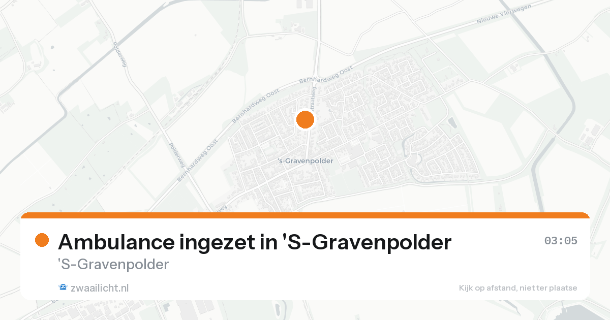 Ambulance ingezet in 'S-Gravenpolder — 8 feb 2026